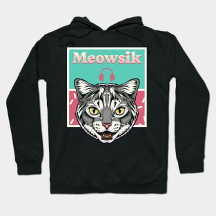 Retro Meowsik-Cat and Music lovers- Hoodie